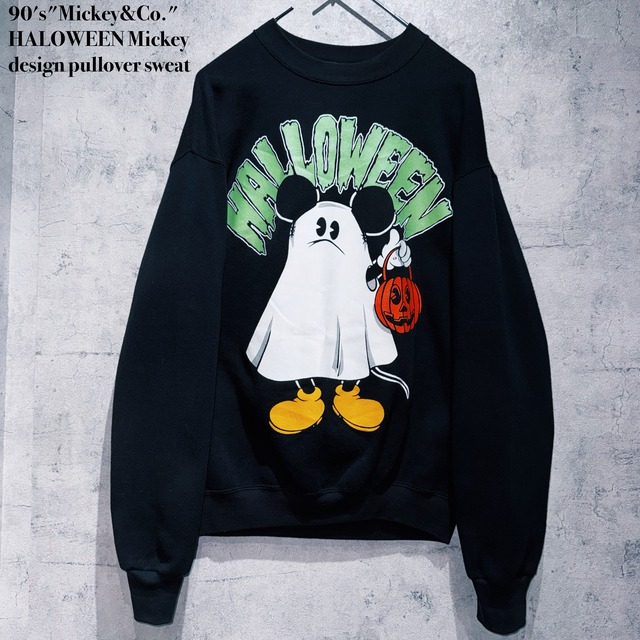90's"Mickey&Co."HALOWEEN Mickey design pullover sweat