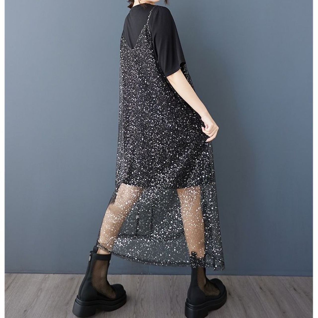 ラメ キャミワンピース  セットアップ  30244