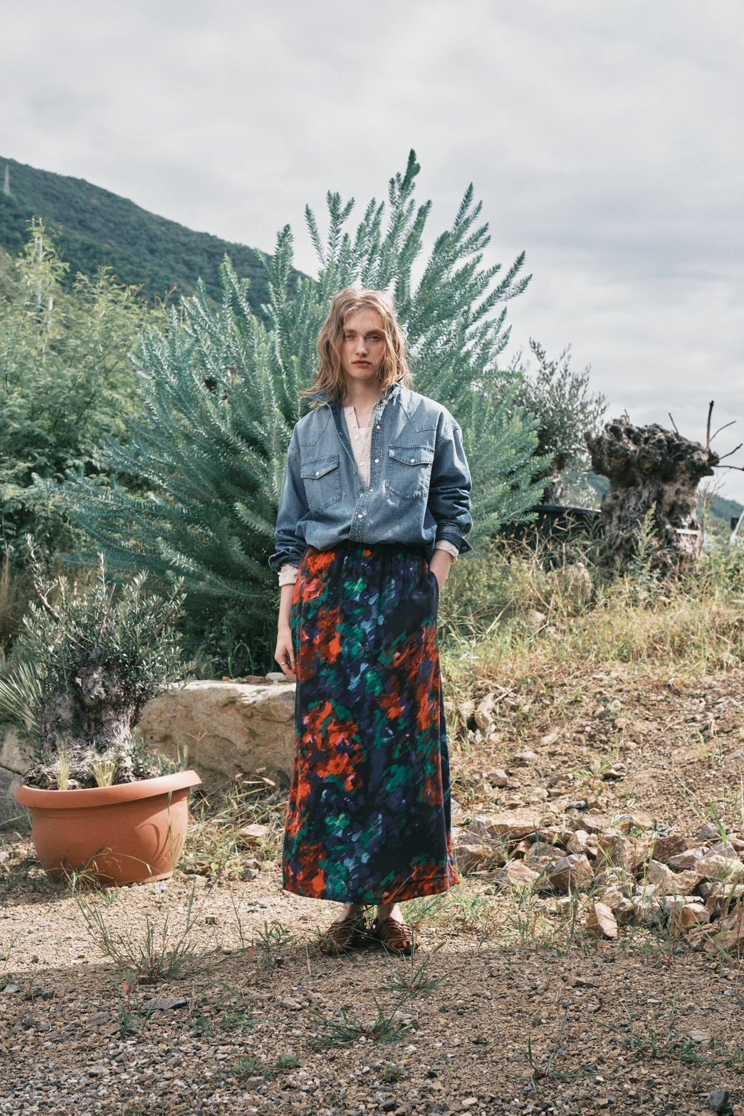 【LEMELANGE】プリントロングスカート 8613301