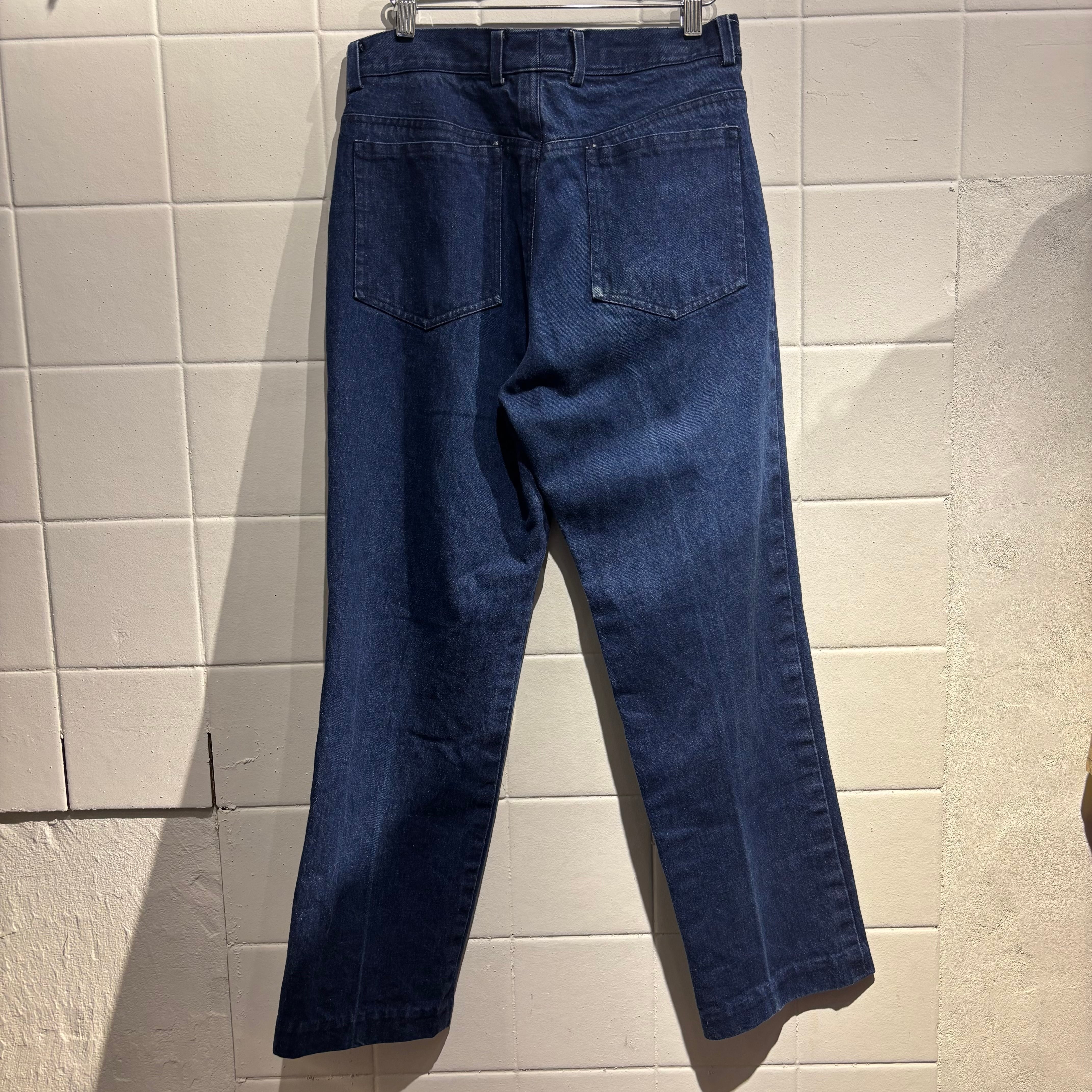 90s〜 イタリア製 エルメネジルドゼニア 2タック デニム スラックス 濃紺 90S 2TUCK DENIM SLACKS | BerBerJin / & BerBerJin