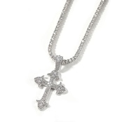 3色クロス ペンダントネックレス W225