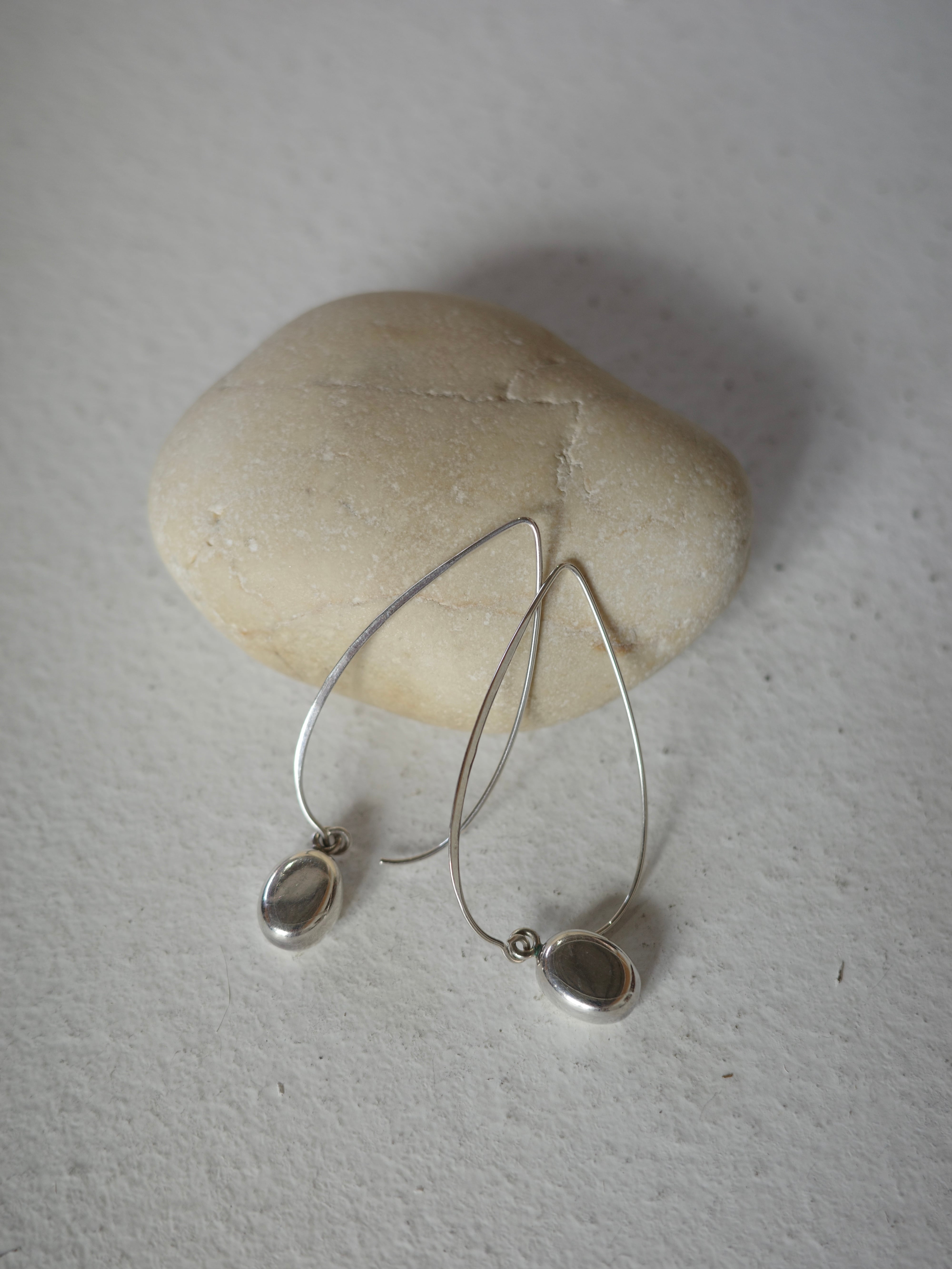<vintage silver925>big hook beans pierce