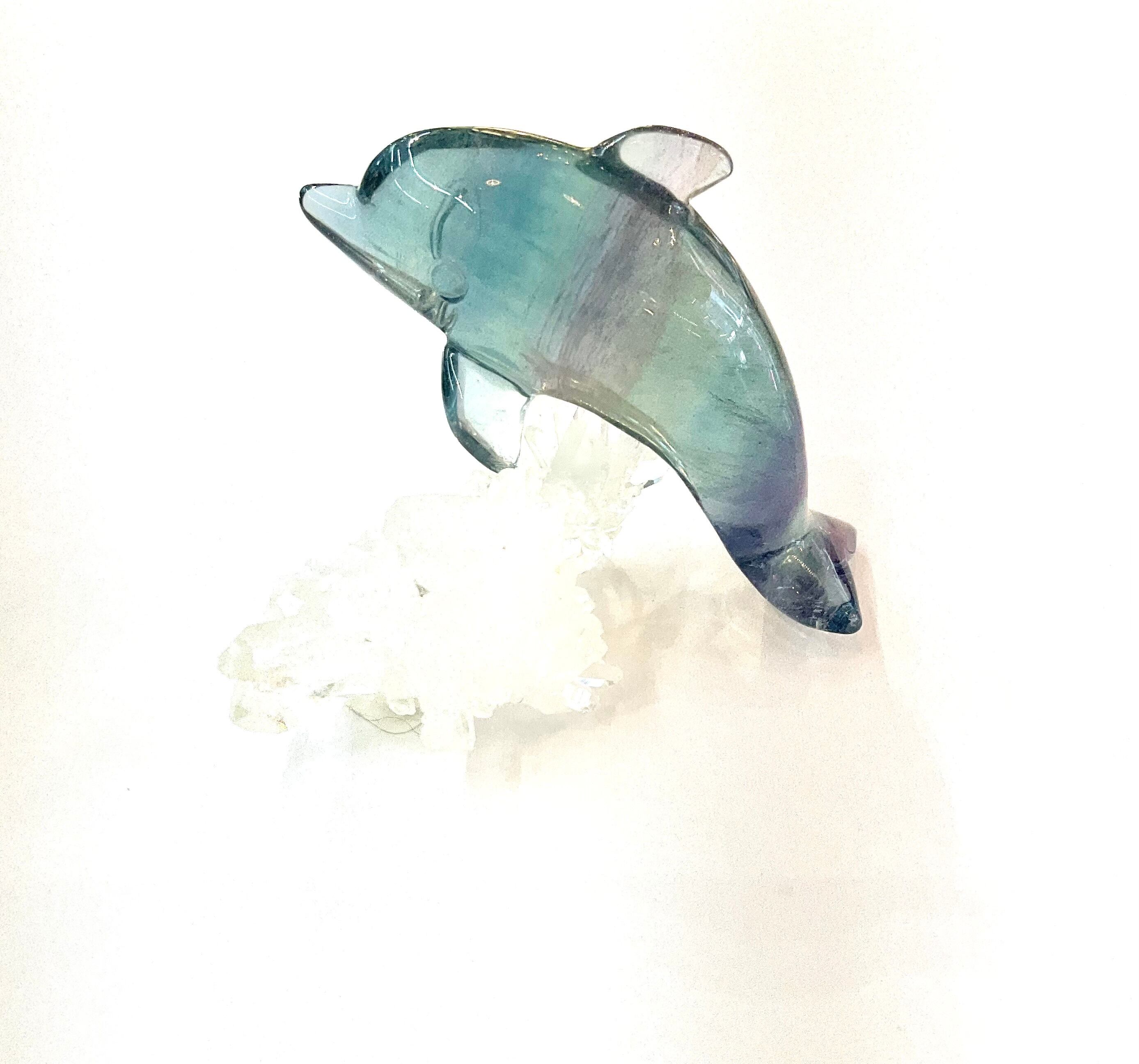 癒しを運ぶ!フローライト イルカ型  02