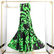 フラダンス 衣装 CC Fashions CCファッション ワンピース ドレス グリーン系 ブラック系 ハワイ製 ティアレ柄 ハワイアンプリント キャミソールドレス フレア ハワイアン ハワイアンダンス アロハ フラ ダンス レッスン 練習 緑 黒 華やか 鮮やか おしゃれ 大人っぽい