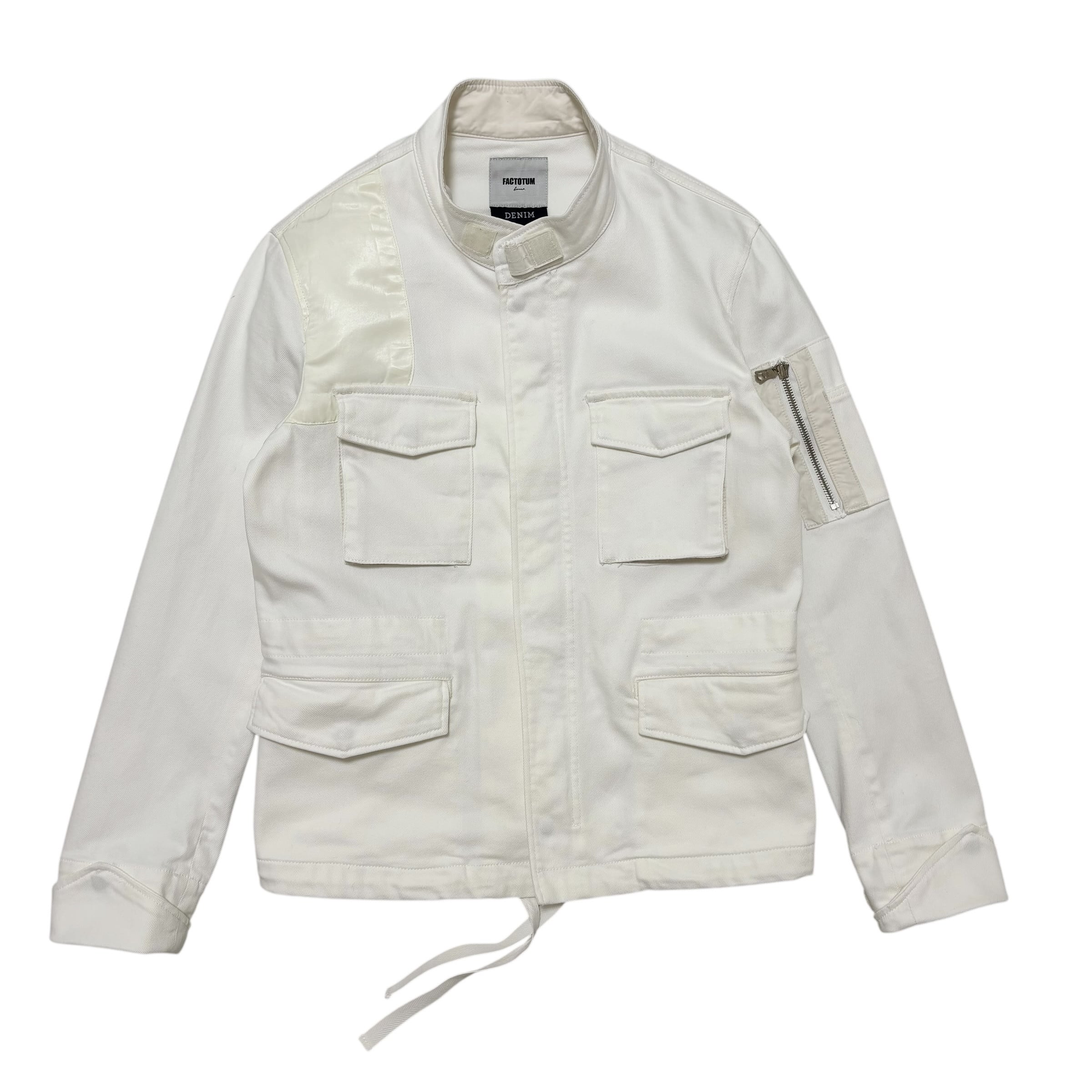 古着 ファクトタム FACTOTUM M-65タイプジャケット ブルゾン クリーニング済み メンズ46サイズ M相当 白