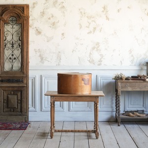 BOX/ハットボックス/ディスプレイ/収納/収納ボックス/帽子/アンティーク/パイン材/空間装飾/ドライフラワー