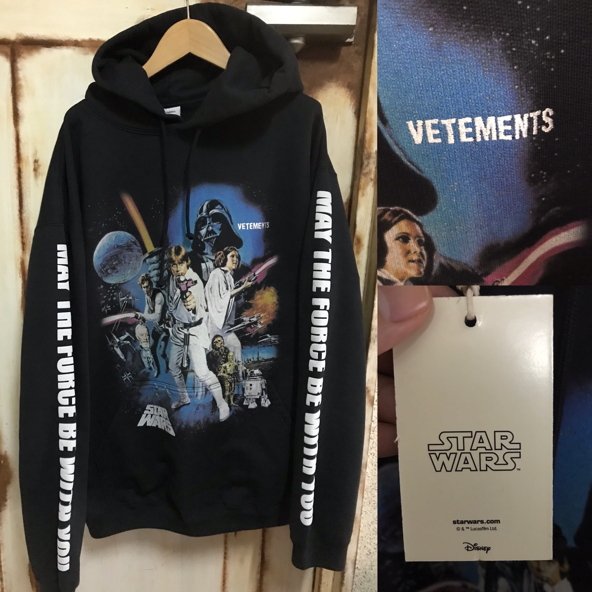 新品タグ付 即完売 Vetements Star Wars ヴェトモン スターウォーズ Porter1 コラボ パーカー オーバーサイズ Sohoo
