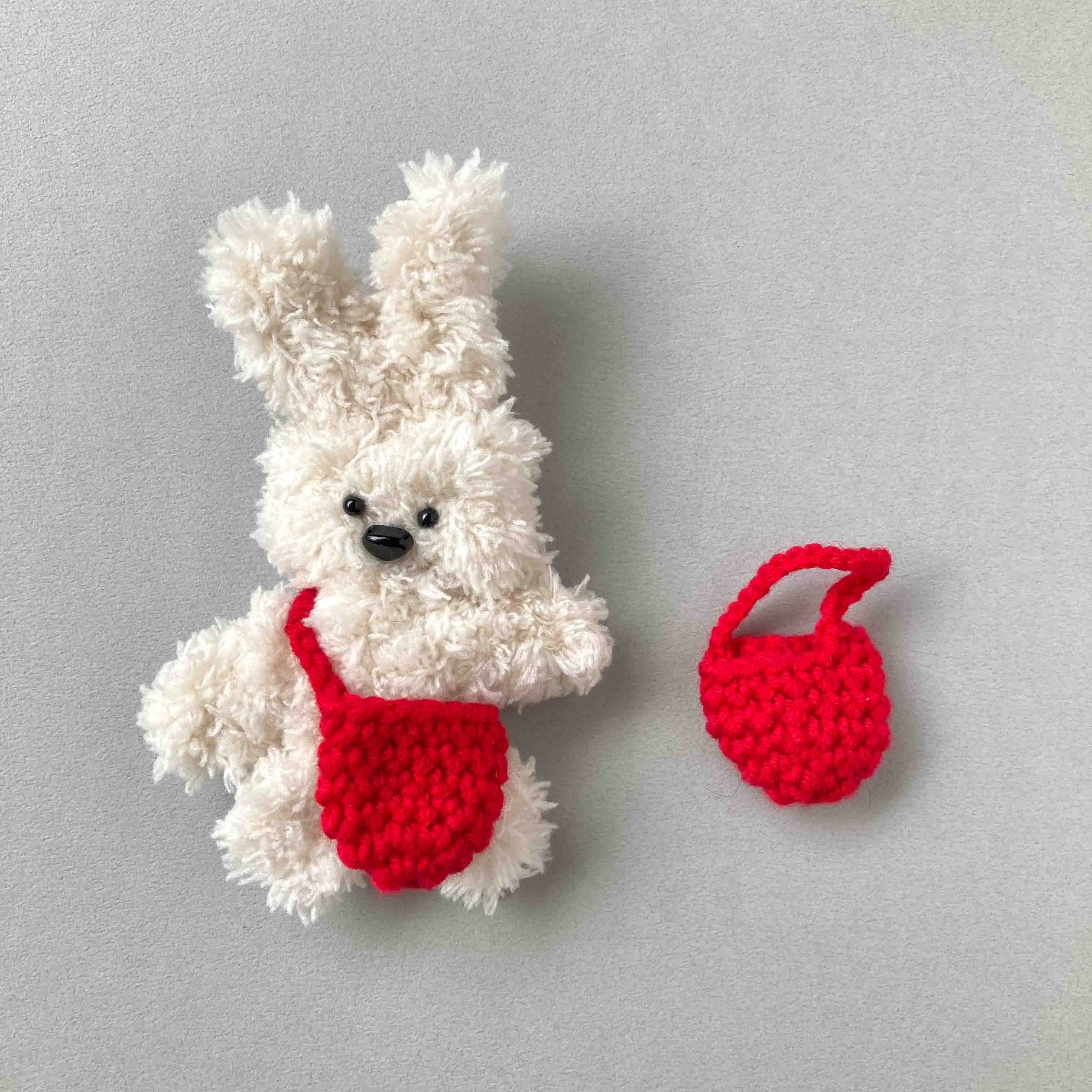 〈再入荷〉ミニチュア 赤い毛糸の肩掛けバッグ