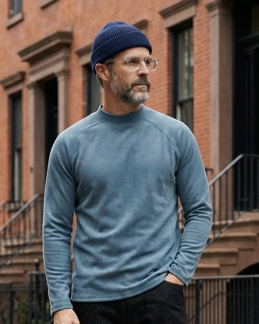 ラグランスリーブ クルーネックカットソー 6色 A0115