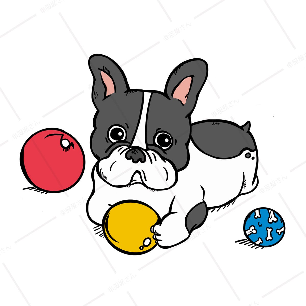 ボール遊び フレブル Tシャツ dog14 フレンチブルドッグ 服 tシャツ