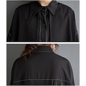 ステッチディテール ロングワンピース 00213