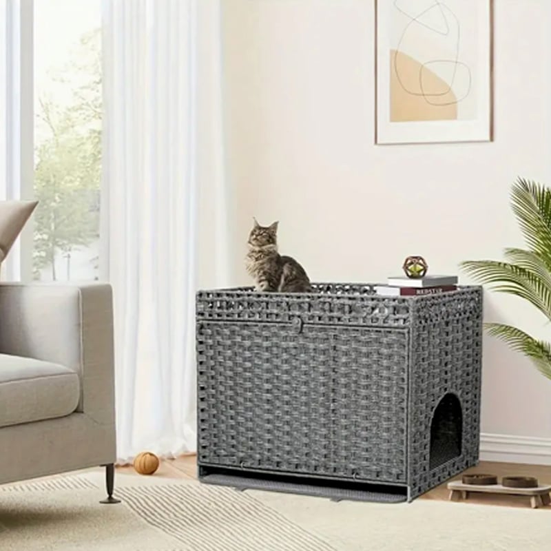 ペットハウス ペットケージ ラタン 大きめ キャットハウス 猫 犬