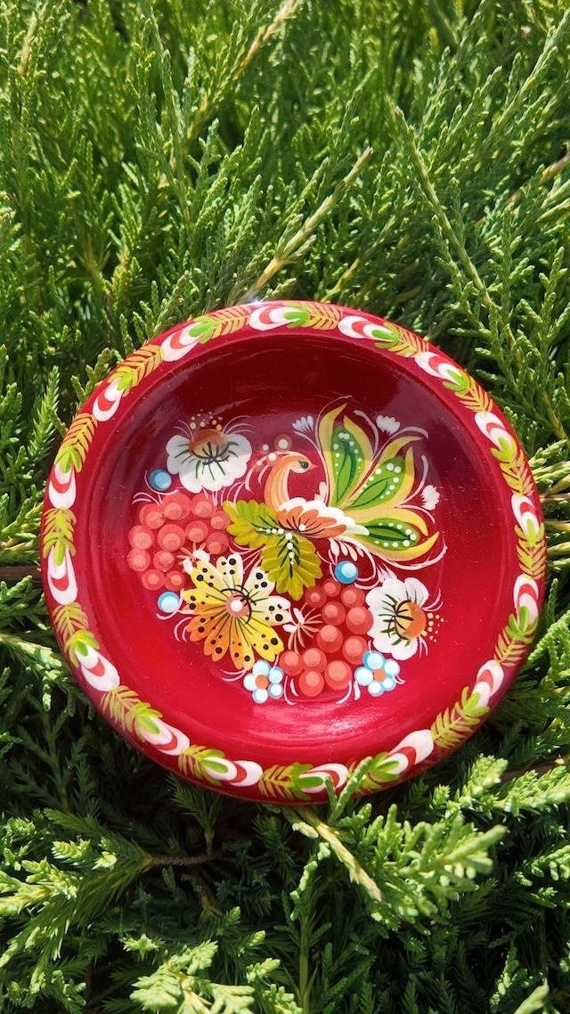 ペトリキフカ・プレート 10cm （Khomenko）