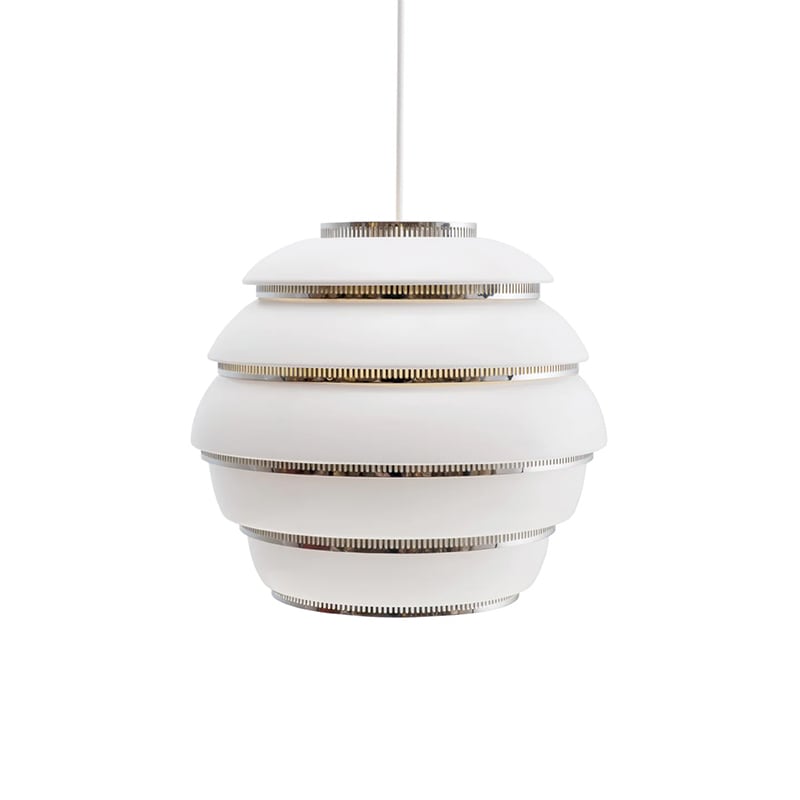 Artek A331 ペンダント Beehive ビーハイブ ホワイト 照明 ペンダント A331 ビーハイブ ホワイト / クロームメッキリング