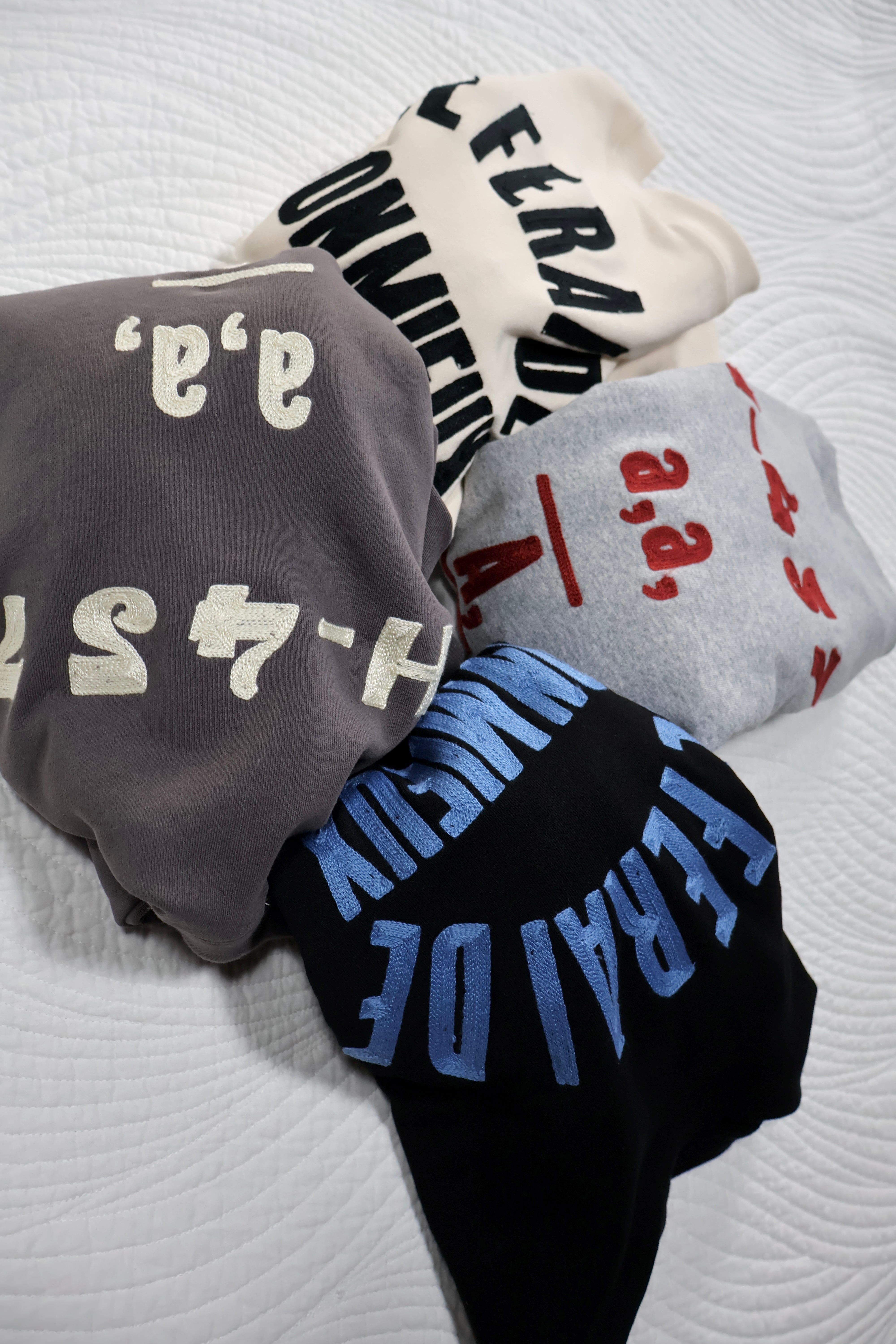 NEW!裏毛ワイドクルー刺繍ロゴ【12509-331-10】2025AW