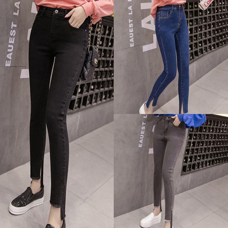 カットオフ・ハイウエストスキニーデニム