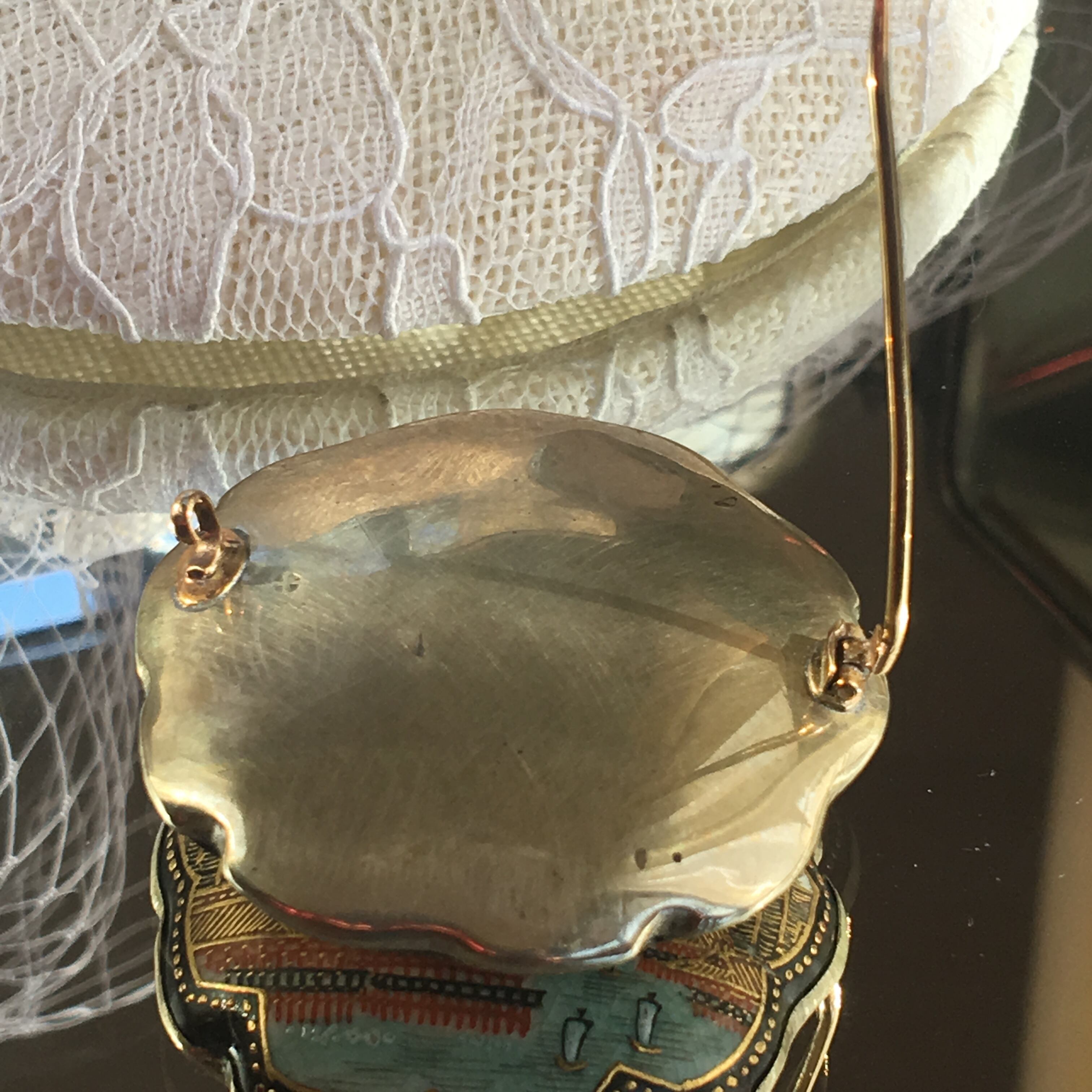 アンティーク 明治〜大正期 里帰り薩摩ボタンのブローチ