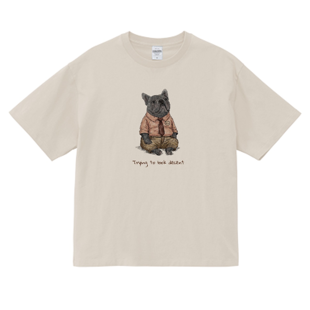 FUKUYOKA/ブリンドルver/Tシャツ/グレージュ/ユニセックス