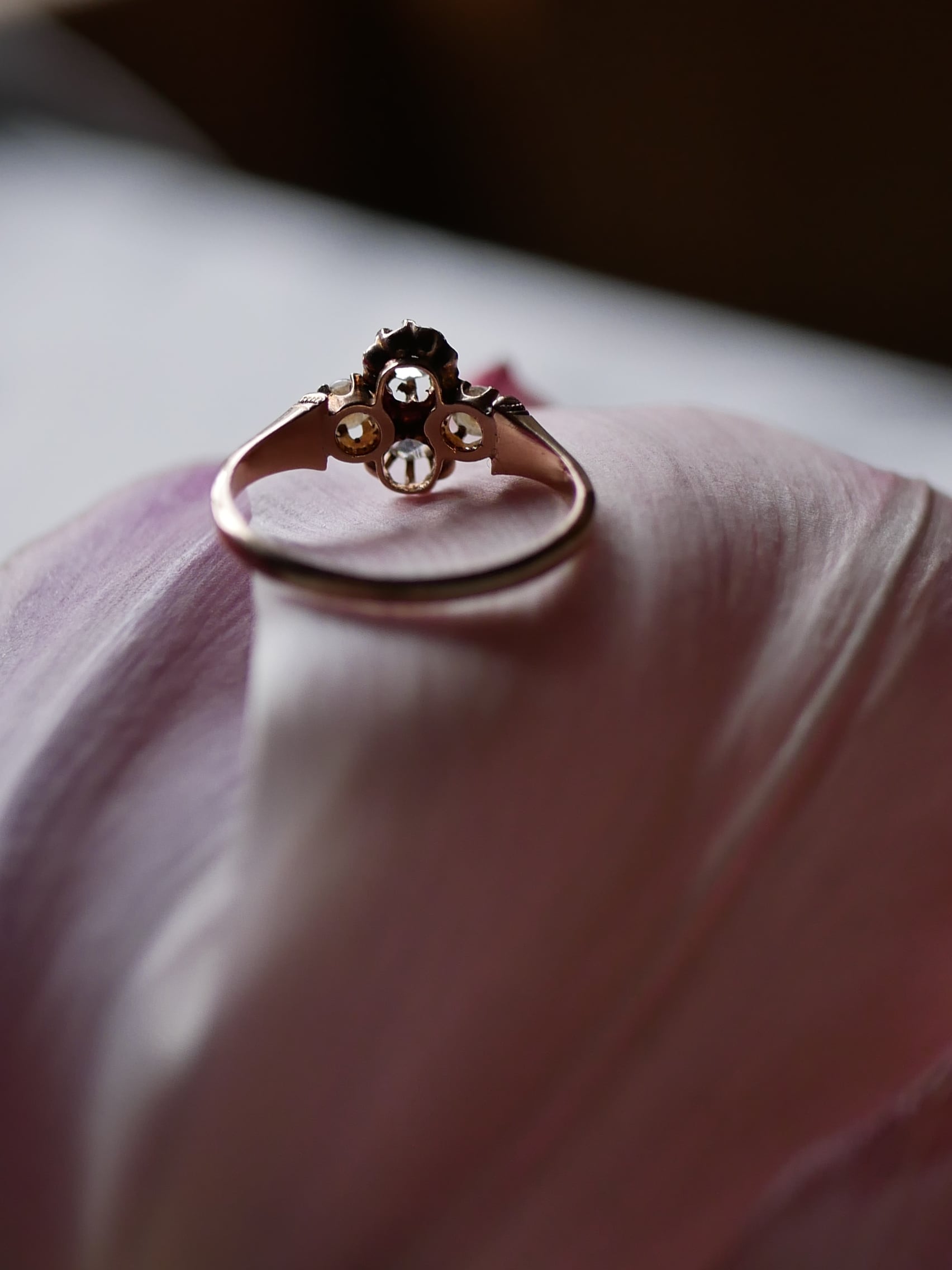 FR-34 ヴィクトリアンK18 アンティークリング フランスアンティーク