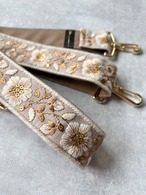 インド刺繍リボン　バッグストラップ/ショルダーストラップ【Pink】