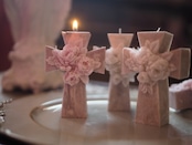 Rose Cross Candle