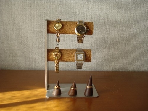 腕時計  飾る 丸パイプ2段リングスタンド4〜6本掛け腕時計スタンド  ak-design No.81114