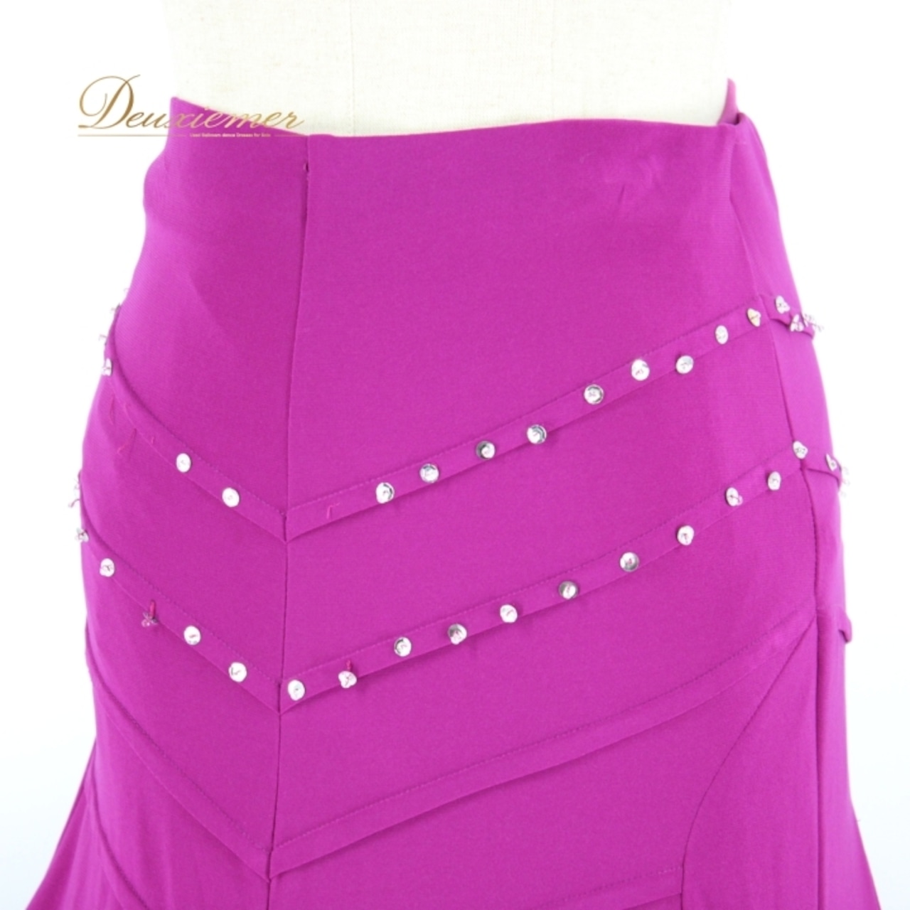 社交ダンス 衣装 スタンダード スカート レッスンウェア Create-Sun クリエイトサン 紫 パープル系 練習着 派手 上品 シンプル スカート 練習用 機能的 体型カバー おしゃれ 舞台衣装 レディース ダンスウェア ダンス用 おすすめ スパンコール 伸縮性あり ウエストゴム 丈93cm Mサイズ 通気性 ブランド クリエイトサン