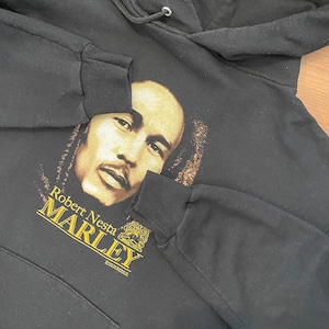 【BOB MARLEY】ボブマーリー 顔 プリント オフィシャル パーカー プルオーバー コピーライト US古着 アメリカ古着