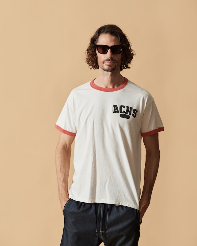 【予約販売4月下旬～5月中旬入荷】エイジング サークルロゴ リンガーTシャツ