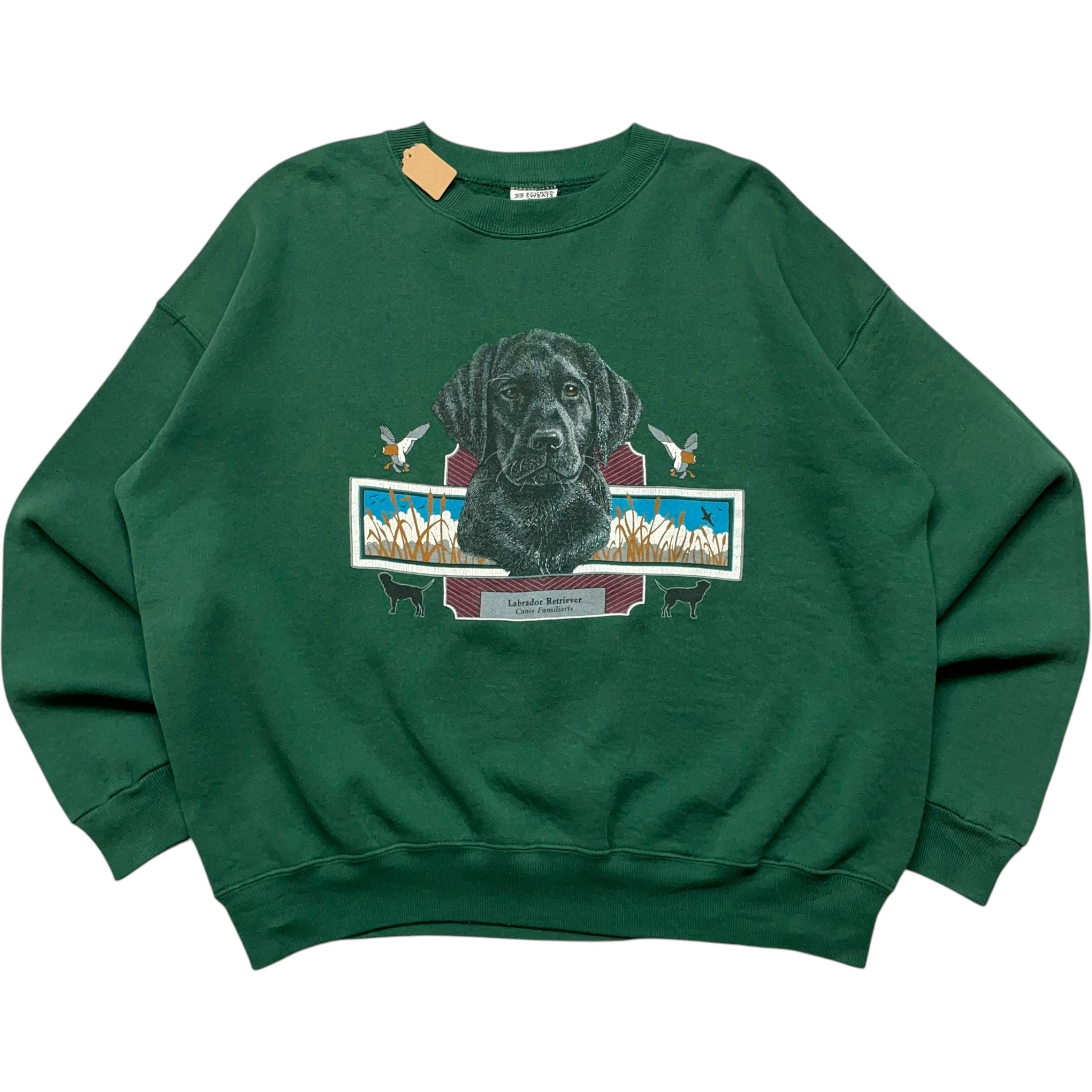 《XL》 Lee リー スウェット 犬柄 プリント グリーン 90年代 vintage no.6334