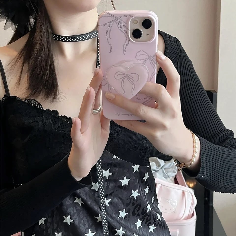 フランス蚤の市　モノグラムが可愛らしいマッチケース　リボン装飾　雑貨 フレンチガーリーリボンiPhoneケース | Matey