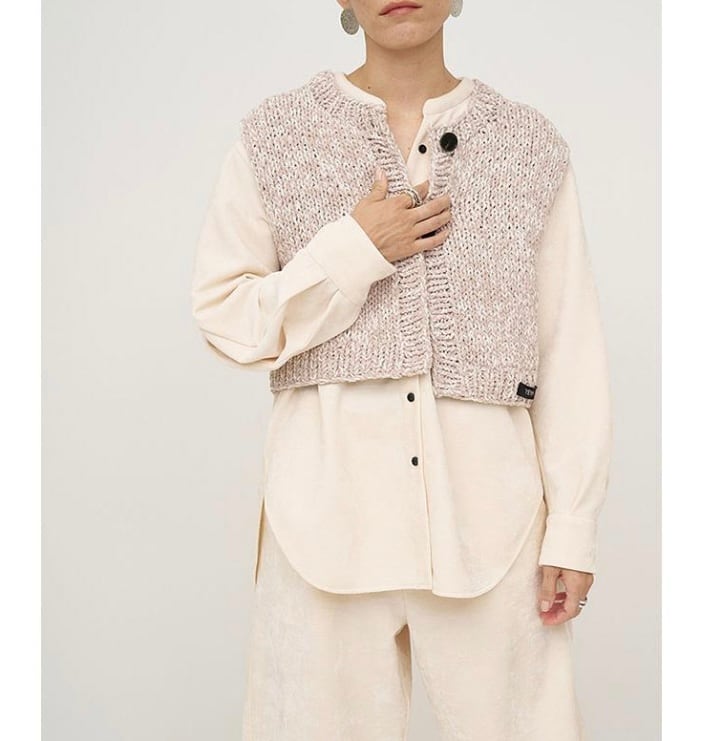 YENN イエン MIX HAND KNIT VEST Y254-91117 ハンドニット ベスト