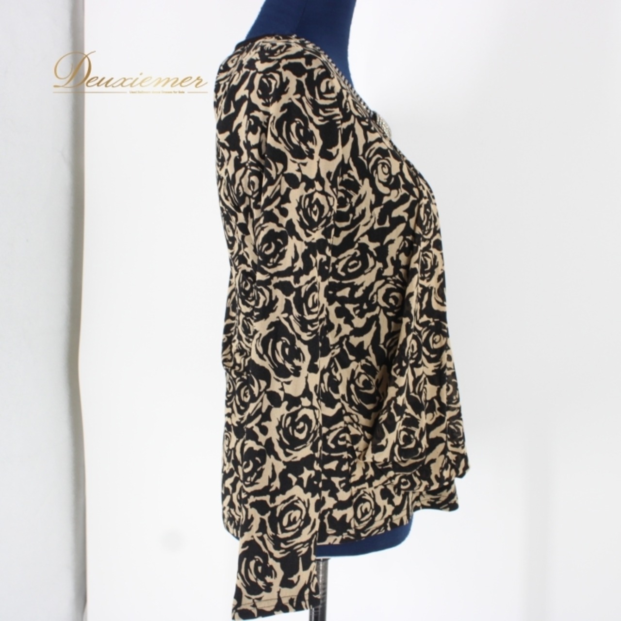 社交ダンス 衣装 スタンダード トップス レッスンウェア レディース オールシーズン 黒 花柄 ICHIOKU イチオク ベージュ系 ラインストーン 長袖 大人かわいい おしゃれ フェミニン エレガント 伸縮性あり カジュアル シック デザイン おすすめ