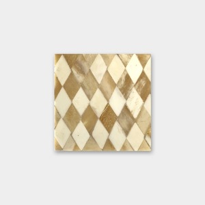 Bone Coaster Argyle Check Mix Beige｜コースター アーガイルチェック ベージュ