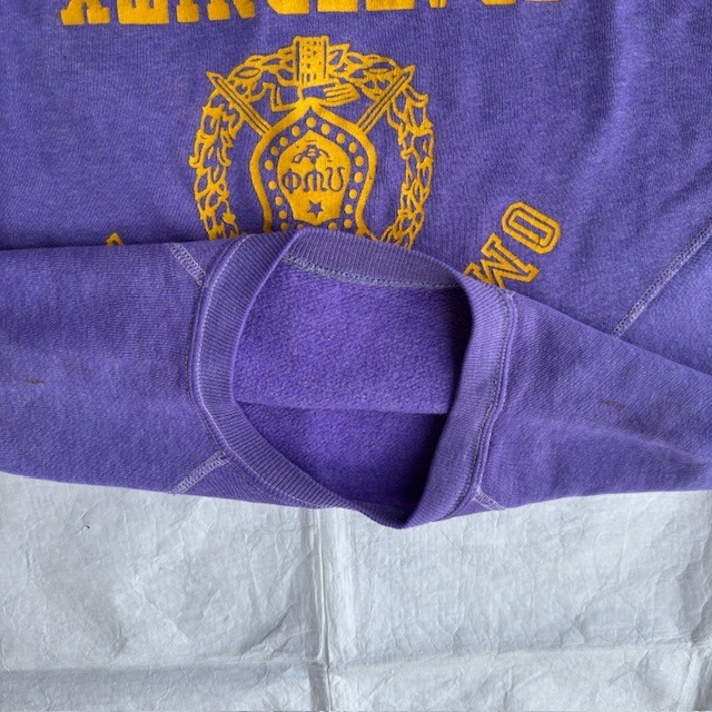フラタニティ 半袖スウェット 60s Omega Psi Phi 三段プリント ヴィンテージ古着 画像6