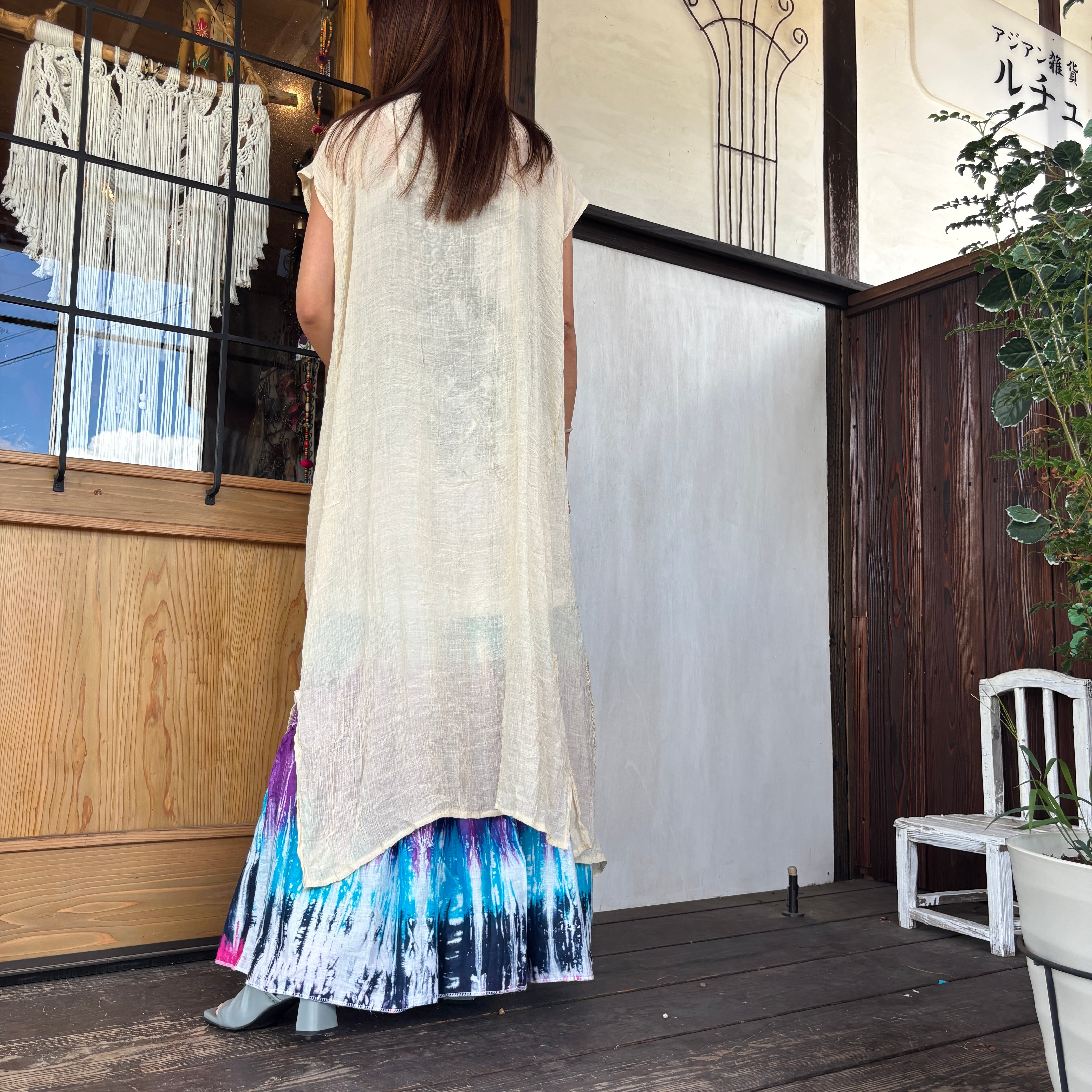 ボヘミアンロングベスト | アジアン雑貨ルチュ