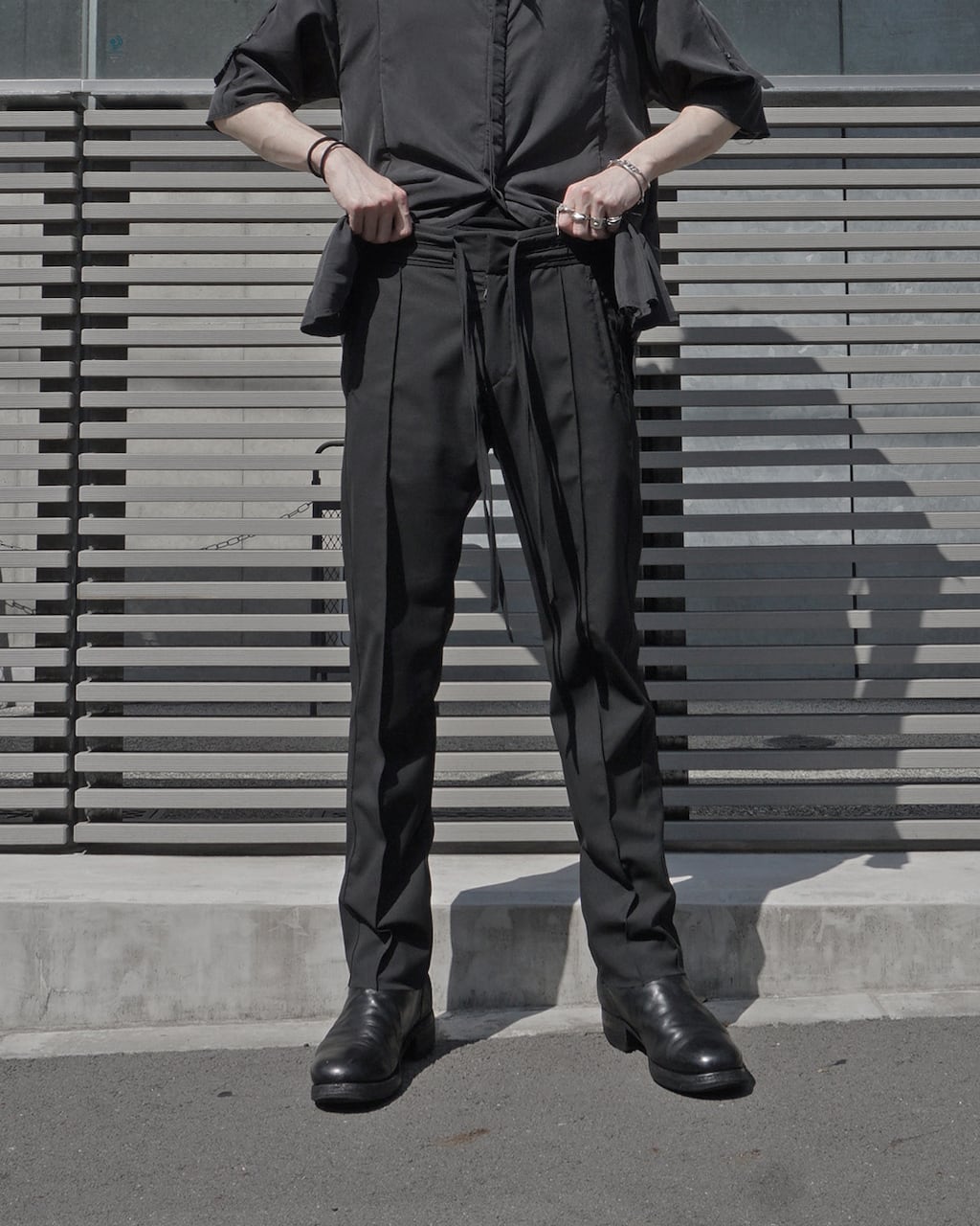 ASKYY/DOCKING SHIRTS with STRIPED/サイズ3-