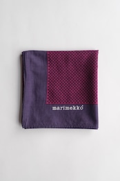 Marimekko smoky purple geometric cotton scarf
