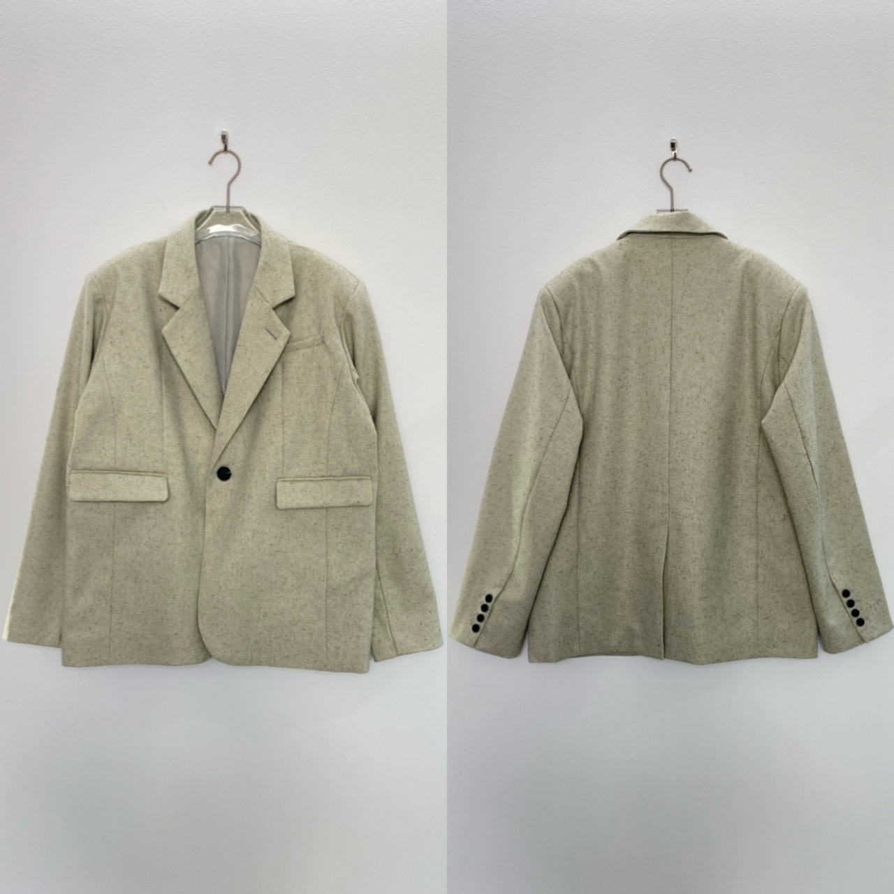 mixツイルオーバーハンサムJK/ライトベージュ