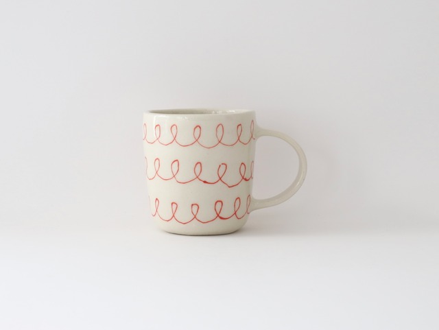 中囿義光　マグカップ（クルクル） レッド