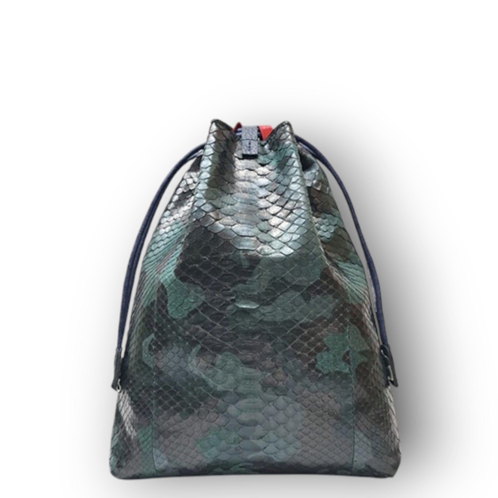 【限定】カモフラ柄パイソン グリーン|和洋兼用 合切袋バッグ