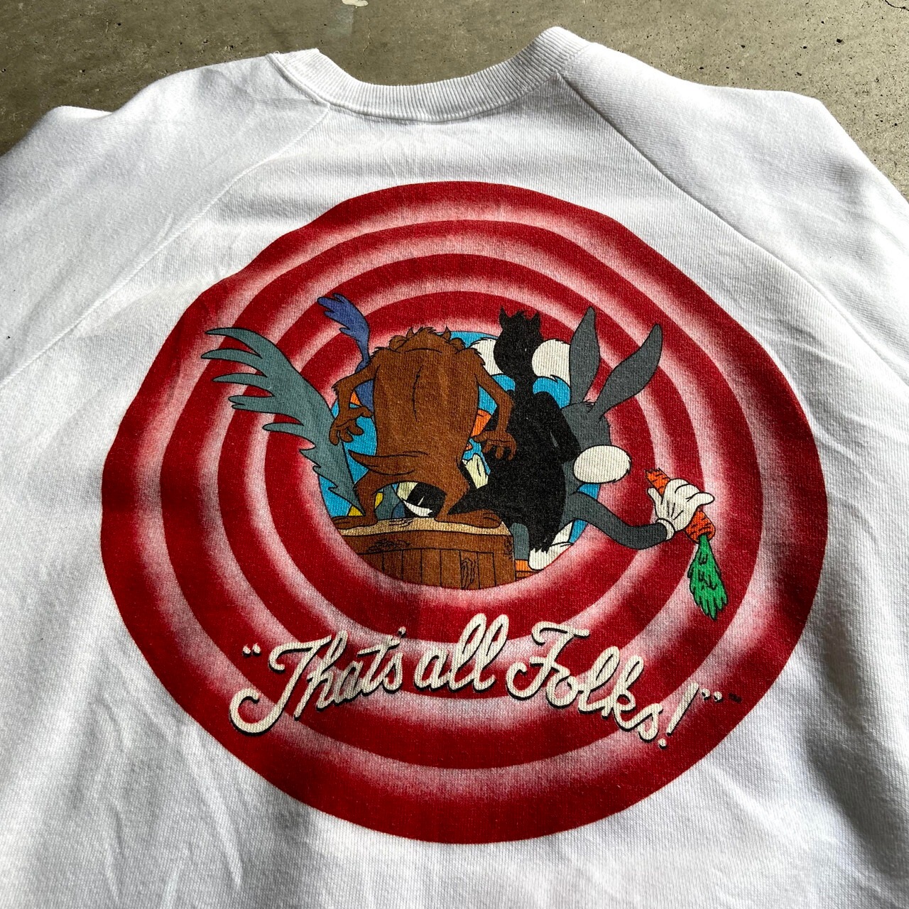 80年代 ルーニーテューンズ キャラクタープリントスウェット メンズXL  