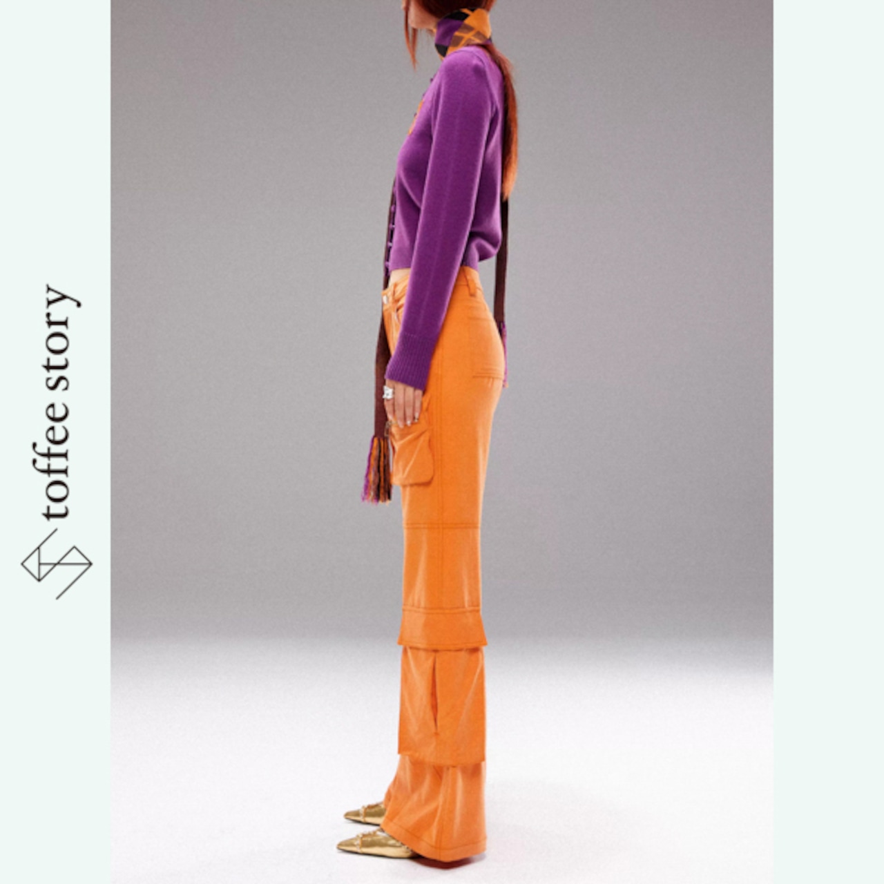 紫紺に咲くひとひらの記号カーディガン 《B0054》