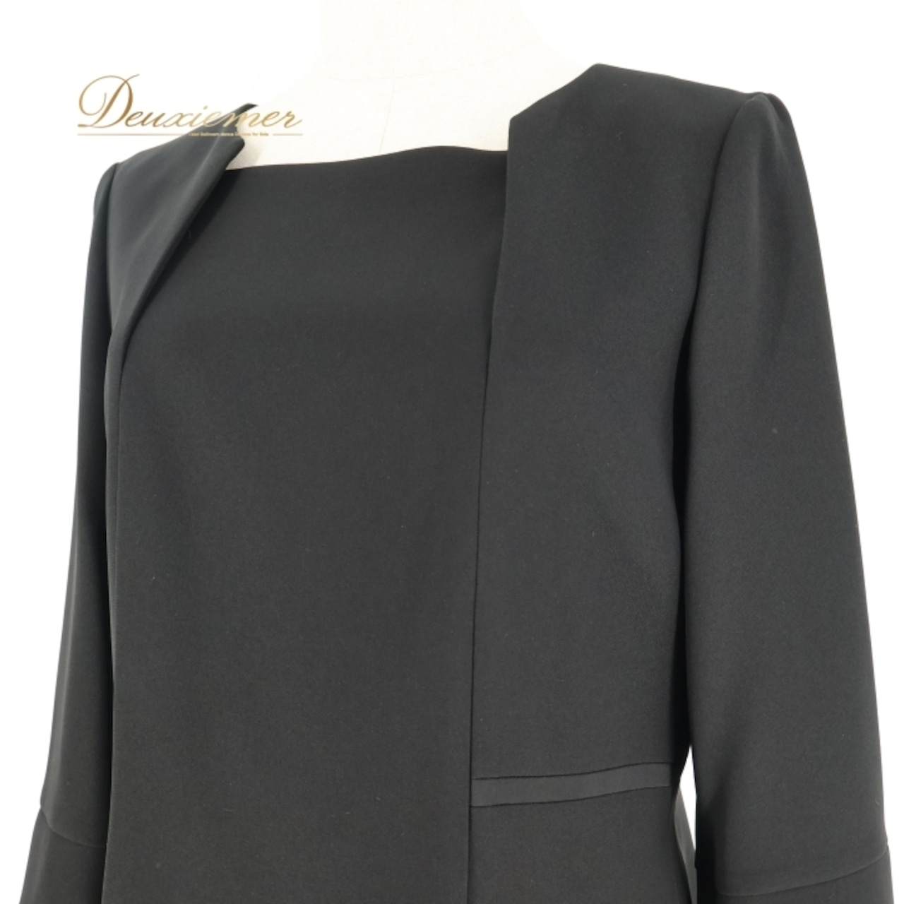 フォーマル 礼服 SOIR 東京ソワール 2点セット 喪服 ワンピース カーディガン 11号 黒 無地 ブラック レディース ブラック系 フォーマルドレス お葬式 カジュアル 単色 シンプル レディースウェア 上品