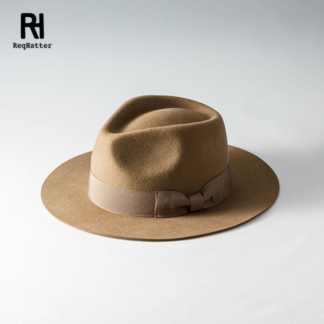 Req Hatter レックハッター MIDDLE BRIM FLAT HAT ミドルブリムフラットハット ベージュ