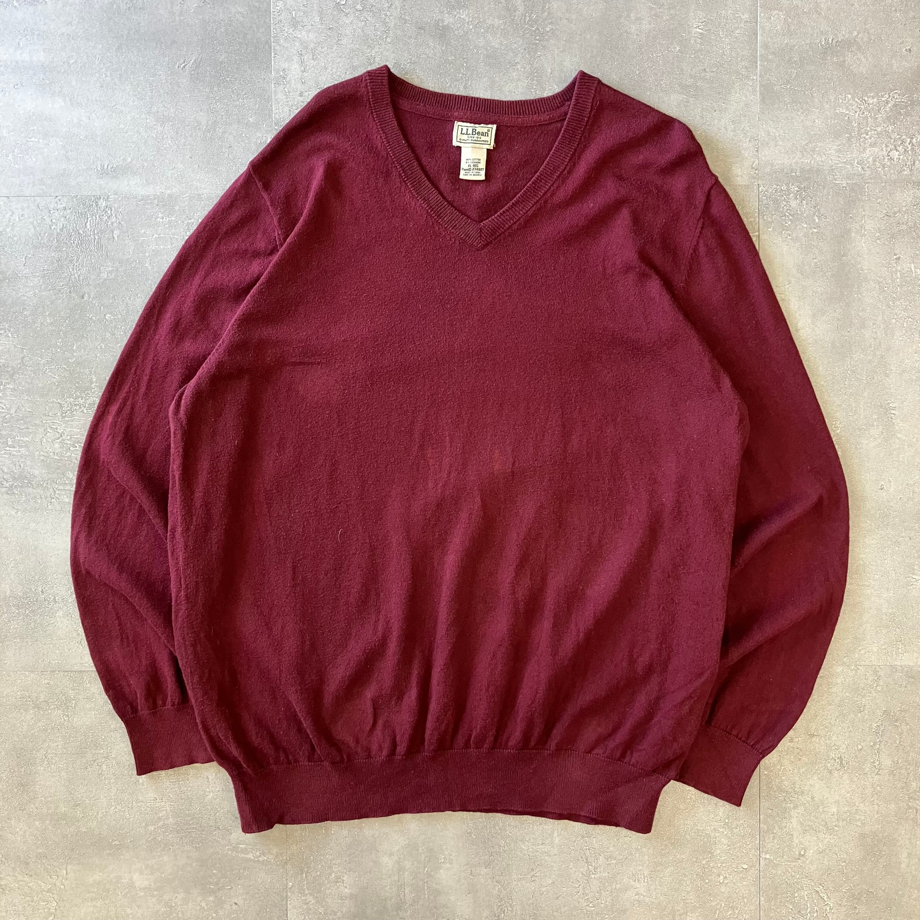 L.L.Bean 00s コットンニット カシミア XL No.1612