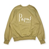 Papas パパス 背面 ロゴデザイン トレーナー L/メンズ