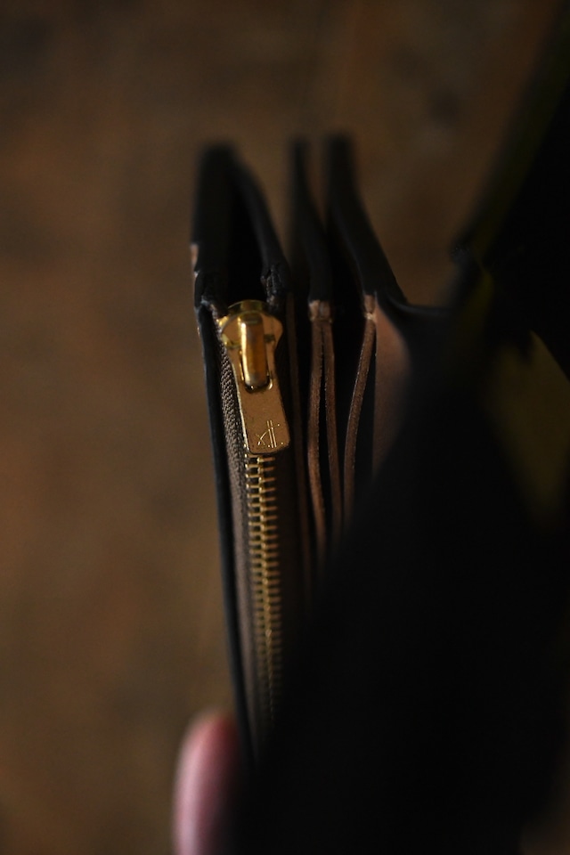 forme / Short Wallet / Ostrich (Black , Natural)