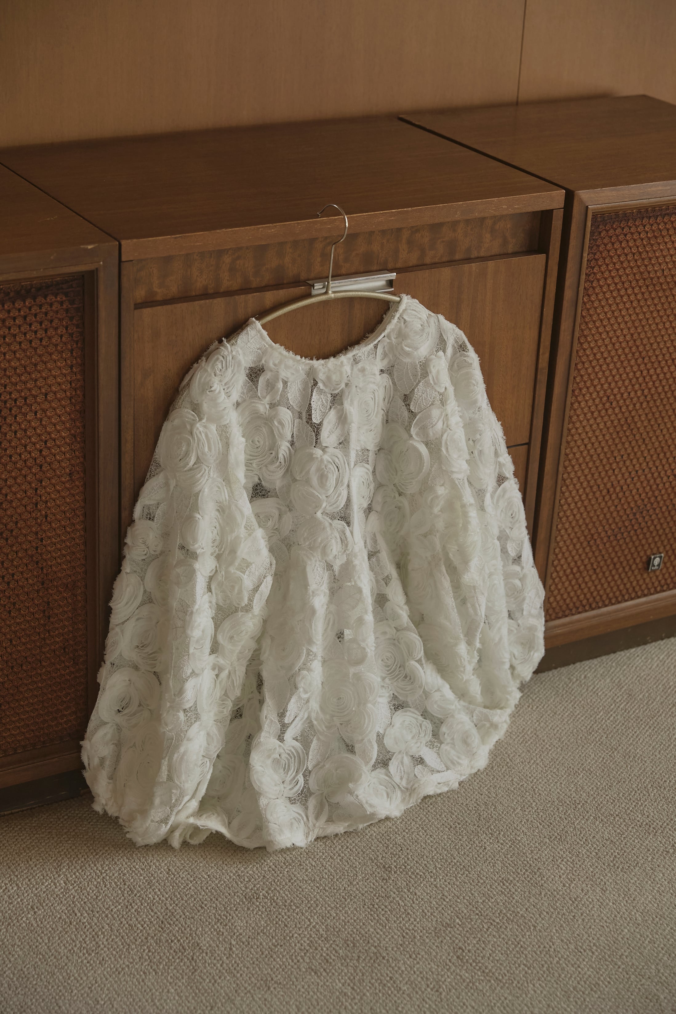 AM570928 flower design peplum blouse