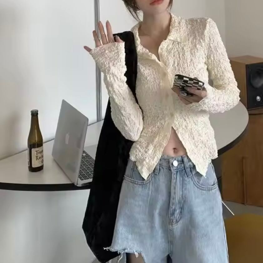 soft waffle long shirt
